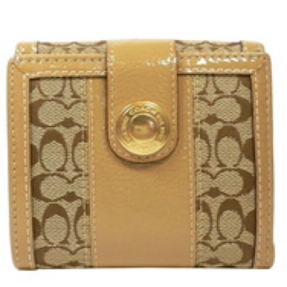 Vintage Coach Tan and Brown Signature Wallet - Picture 1 of 6